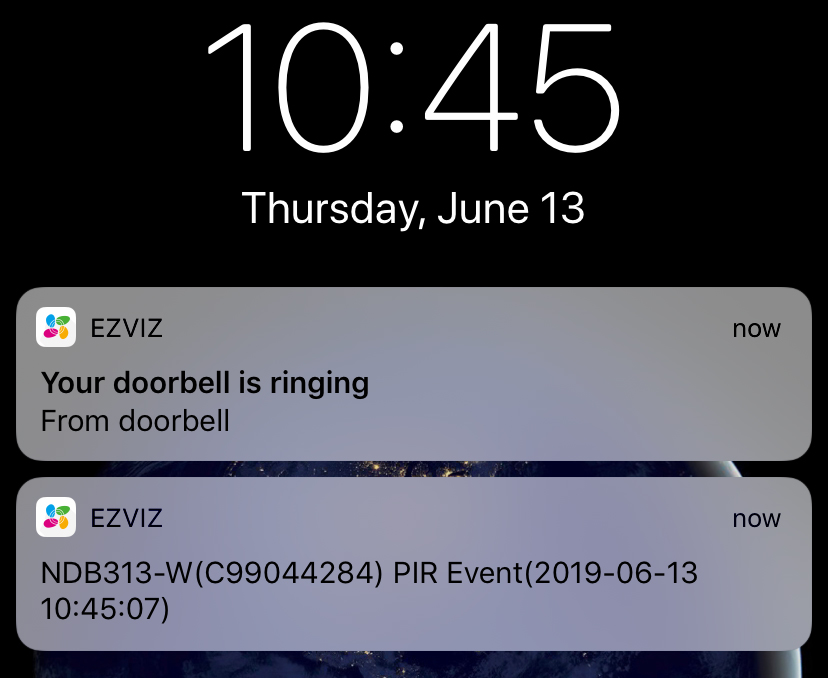 ezviz app push text