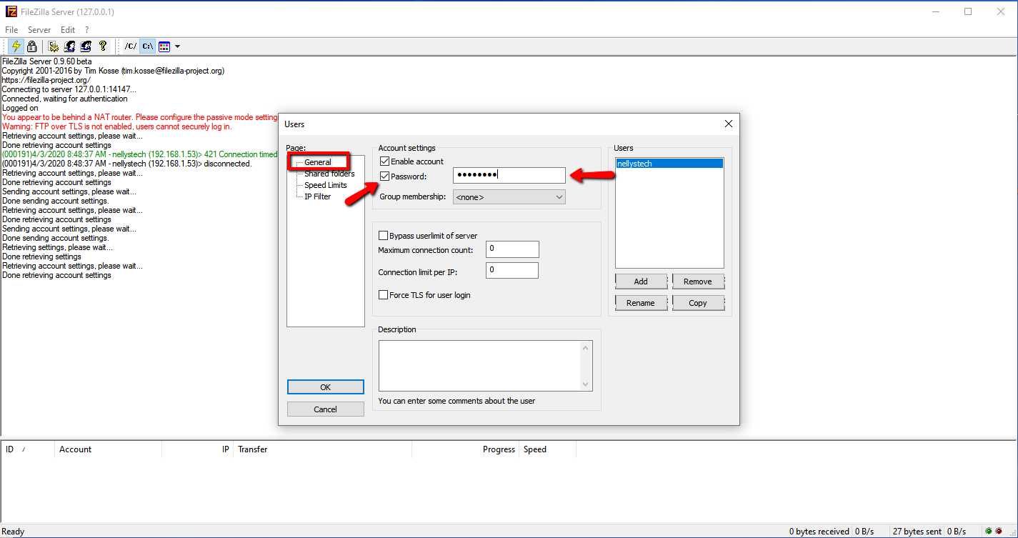 server address for ftp ipcam settings google